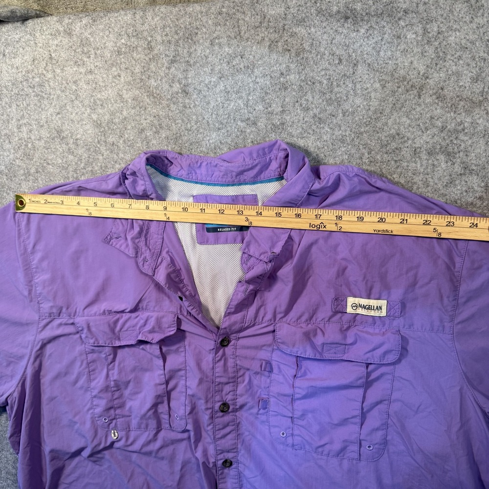 Magellan Fish Gear Relaxed Fit Shirt 4XL Purple Moisture Wicking Mesh Vent - Picture 5 of 11